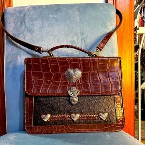 Antique Vintage two tone crossbody